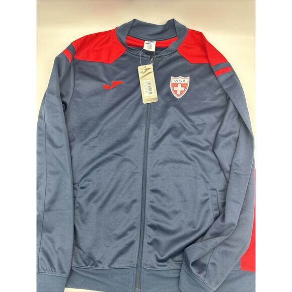 Joma Full Zip Soccer Training Jacket - Blue And Red WSA Soccer 2xl NWT - Picture 1 of 4